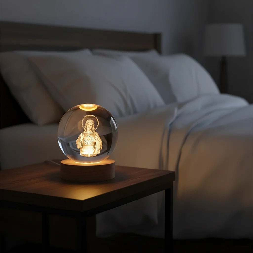 🙏 Lampara Esfera Sagrado Corazon De Jesus ✨