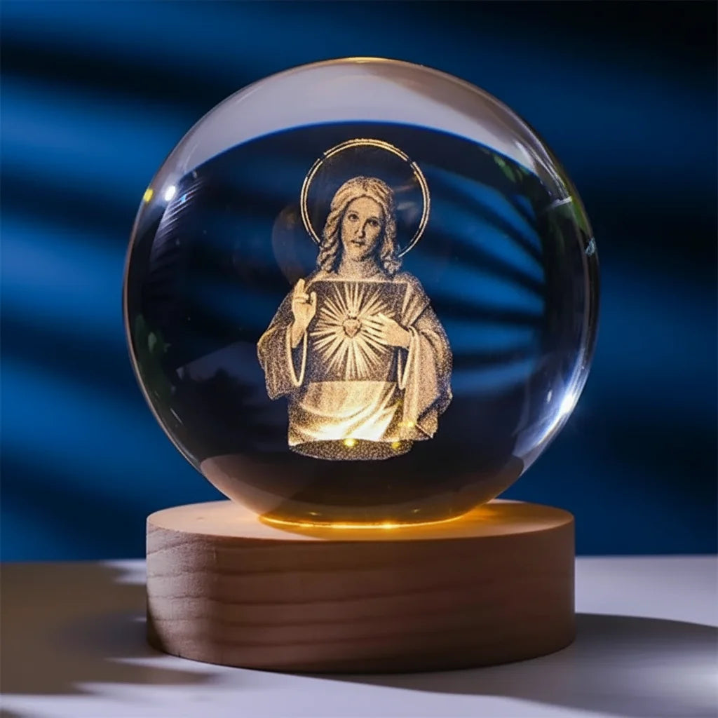 🙏 Lampara Esfera Sagrado Corazon De Jesus ✨