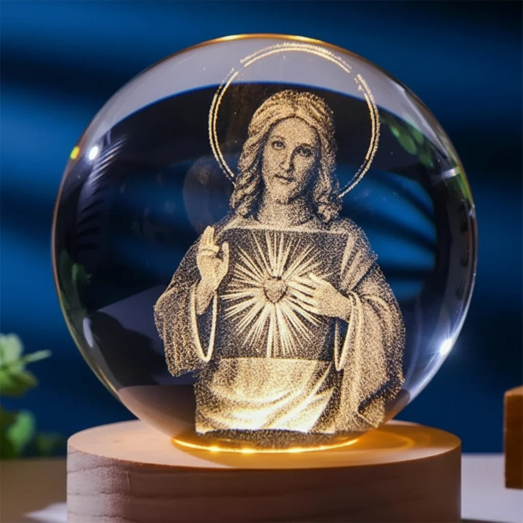 🙏 Lampara Esfera Sagrado Corazon De Jesus ✨